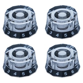 WEZCHUGHAOL 4pcs Electric Guitar Knobs, Speed Control Volume Tone Knobs for PRS/LP/SG/Les Paul Guitar Accessories (Black)