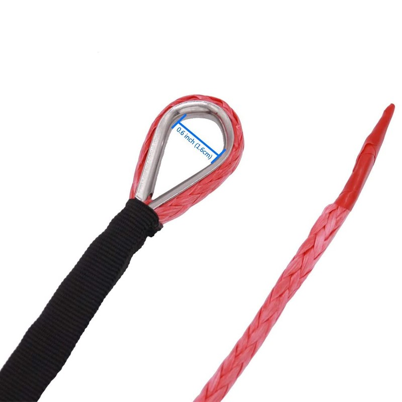 3/16" 50FT 7000Lbs Synthetic Winch Rope, KMFCDAE Universal Heavy Duty