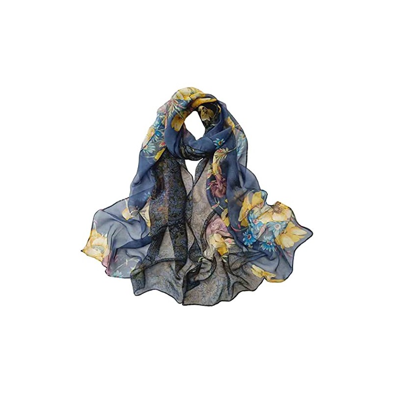 Pokeedioty Women's Lightweight Fashion Scarf Chiffon Sheer Scarves Shawl