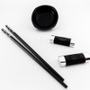 Premium Chopstick Set – 2 Ceramic Dishes, 2 Bamboo Chopsticks,