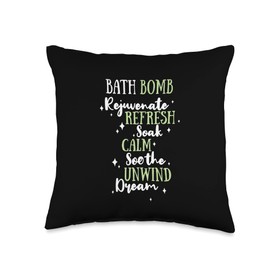 Bath Lover Apparel Relaxation Bath Bombs Throw Pillow