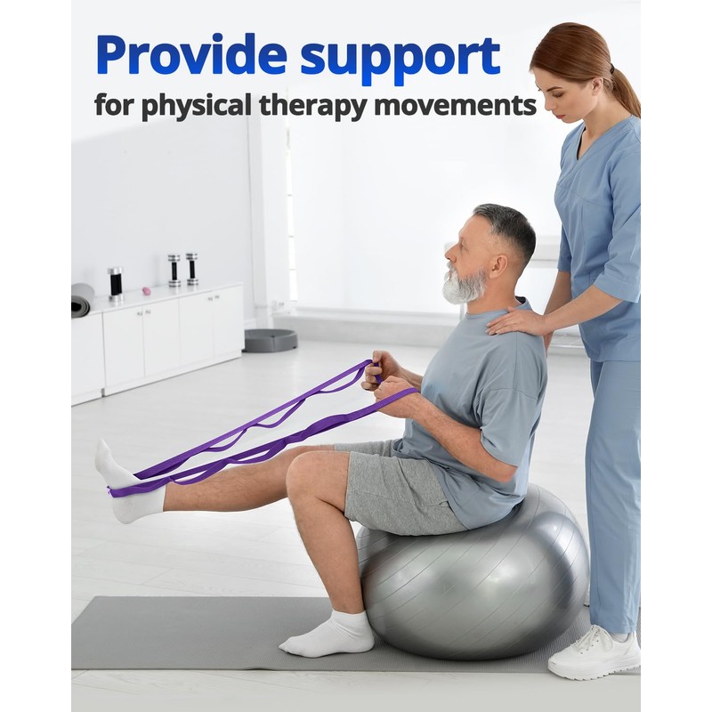 Trideer Stretching Strap Yoga Strap (purple)