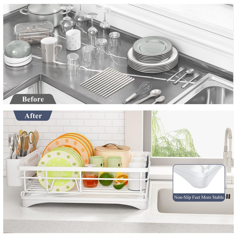 Dish Drying Rack - Stainless Steel Dish Rack for Kitchen