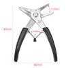 Hilitand 1 Pcs Snap Ring Pliers Dual-Purpose Circlip Pliers Removing