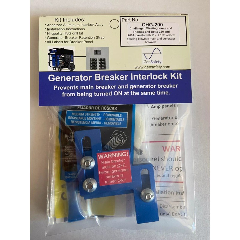 GenSafety Generator Interlock Kit for Challenger, Westinghouse, Thomas & Betts
