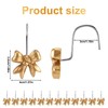 BOXOB 12pcs Gold Bow Shower Curtain Hooks Rings, Stainless Steel