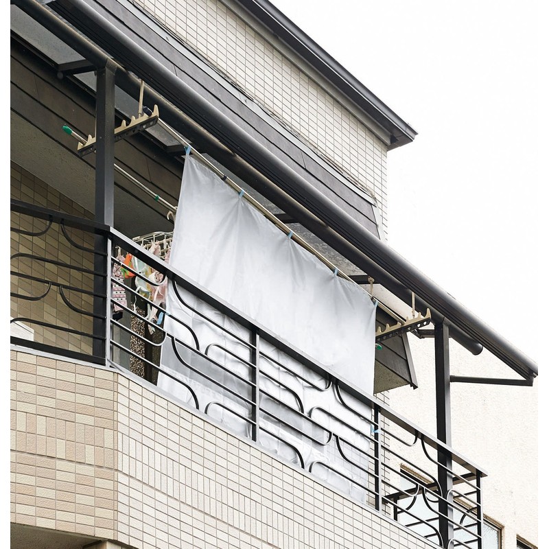 COGIT Balcony Thermal Curtain for Rain or Shine [Blue/One Size]