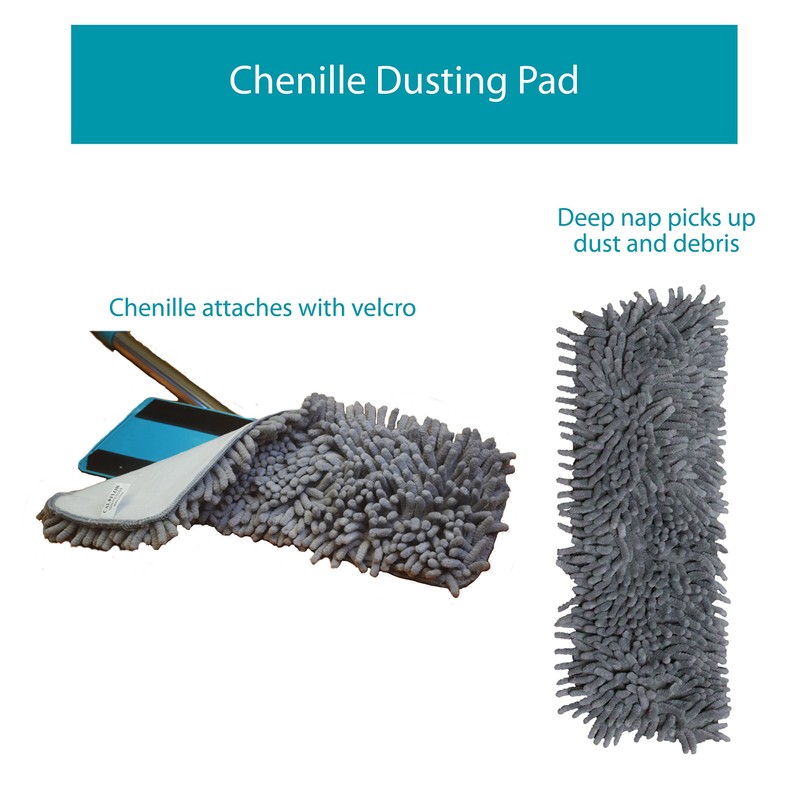 CalFlor P Chenille Dusting Pad for use on Wood, Laminate,
