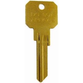 DND-KW1 Do Not Duplicate Key Blank for Kwikset Lock Sets, Brass Finish - Pack of (50)