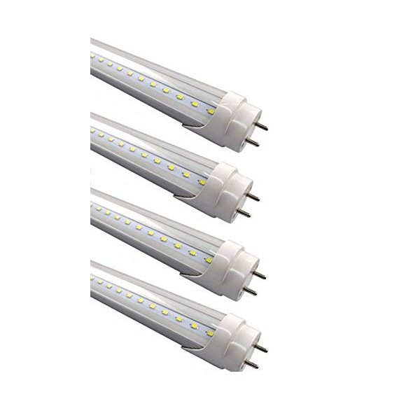 (4-Pack) Fulight Ballast-Bypass & UV Blacklight T8 LED Tube Light (Clear) - 4FT 48-Inch 18W, UV 390-395nm, F32T8, F34T12/BL, Double-End Powered, 85-265VAC - Fluorescent Replacement Bulbs