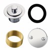 Chrome Tub Drain Lift &Turn Tub Trim Set with Two-Hole