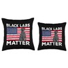 Black Labs Matter Parody Labrador Dog 4th Of July Throw