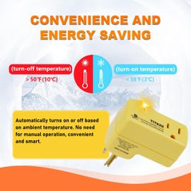 HEATIT ET-21 2-Piece Set Freeze Thermostatically Controlled Outlet On at 38F /Off at 50F