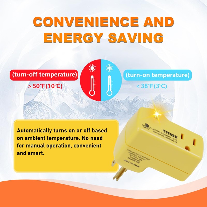 HEATIT ET-21 2-Piece Set Freeze Thermostatically Controlled Outlet On at