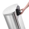 QUALIAZERO 50L/13 Gallon Stainless Steel Trashcan, Soft Close Lid &