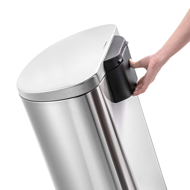 QUALIAZERO 50L/13 Gallon Stainless Steel Trashcan, Soft Close Lid &