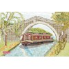 Abigail Mill Cotton Tea Towel Canal Barge
