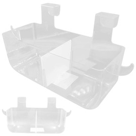 Miayaya 2 Pack Plastic Over Cabinet Door Organizer with Hooks Clear Hanging Baskets for Kitchen Pantry Bathroom Inside or Outside Door