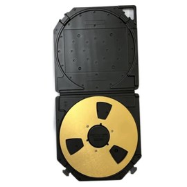 10 Inch Empty Tape Reel Carrying Case Universal for Open Reel Sound Tape for Reel to Reel Tape Players, Scratch Resistant Full Storage Box with Portable Handle (Black)