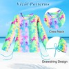 Funnycokid Girls Rash Guard Bathing Suit Swimsuits Swimming 2 Pieces