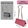 18PCS Jumbo Binder Clips 3 Inch, Pink, Binder Clips Extra