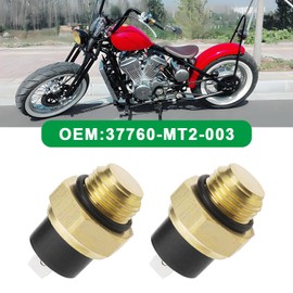 Micro Traders 2pcs Motorcycle Fan Switch Copper Water Temperature Thermostat Switch 37760-MT2-003 Compatible with Honda VFR700F VFR750F VFR800 VTR1000F VT600 VT750 VT1100