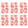Beaupretty Labios Rojos Pegatinas Temporal 6Pcs Besos De Azúcar Pegatinas