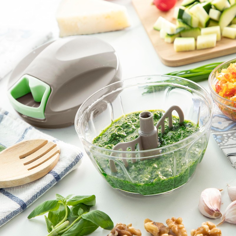 InnovaGoods V0103140 Mini Chopper with Spinop Rope, ABS, PP, PS,