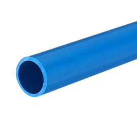 MECCANIXITY 1 Inch PVC Rigid Tube Round Pipe Tubing Hardware Tubing 21mm ID 25mm OD 330mm/13 Light Blue High Impact for Water Pipe