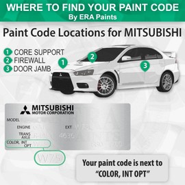 ERA Paints A69 - Satellite Silver Metallic for MITSUBISHI Exact Match Automotive Spray Paint Spray - Essential Kit w/ 2K 3680061 Clearcoat