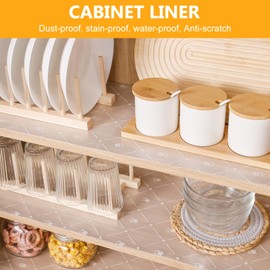 INNOLITES Shelf Liner Drawer Liner for Kitchen Cabinets, Waterproof & Oil-Proof Cabinet Liner, Non-Slip Durable EVA Kitchen Liner, Non-Adhesive Fridge Liner for Shelves, 17.7in x 78.7in