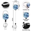 JKDHJK ID Card Holder with Strap, Card Holder with Rotating