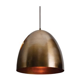 AFX BKNP16QB Brooklyn Dome Pendant Light, Gold