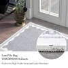 LUXLOOM Modern Bordered Area Rug 5x7 Washable Rugs Contemporary Scalloped