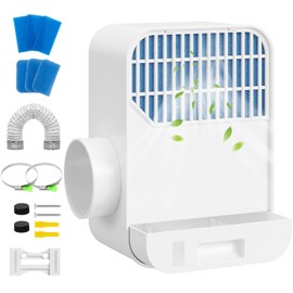 LuckIn 3-in-1 Indoor Dryer Vent Kit for Electric Dryer, Dryer Vent Cleaner Kit with Polyester Filter, 9.8ft Vent Hose and Water Drawer System, Dryer Vent Connector Kit for Apartments, Homes, and RV