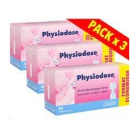 Physiodose Physiological Serum - 3 Boxes of 40 Single Doses