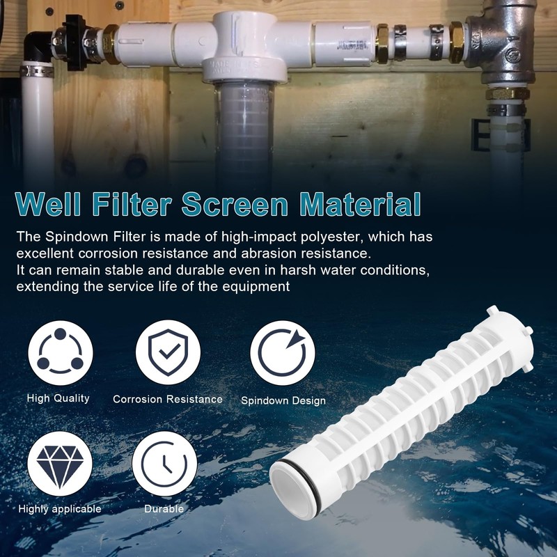 1-1/2" 100 Mesh Spin Down Filter Screen Replacement Rusco/Vu-Flow, Well