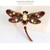 AOCHEE Multi-Colors Wing Dragonfly Brooch Pin Austrian Crystal Rhinestone Dragonfly