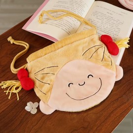 Mariiearly Cute Fluffy Pig Makeup Bag Kawaii Piggy Drawstring Bag Portable Travel Makeup Cosmetic Pouch Toiletry Storage Bags Organizer (Girl)