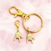 I Love You Sign Language Gold Zipper Pull or Keychain