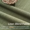 Topfinel Olive Green Linen Blackout Curtains 84 Inch Long for