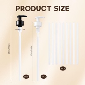 Miqidaa 9 Pack Coffee Syrup Pump Dispenser for 1L Bottles
