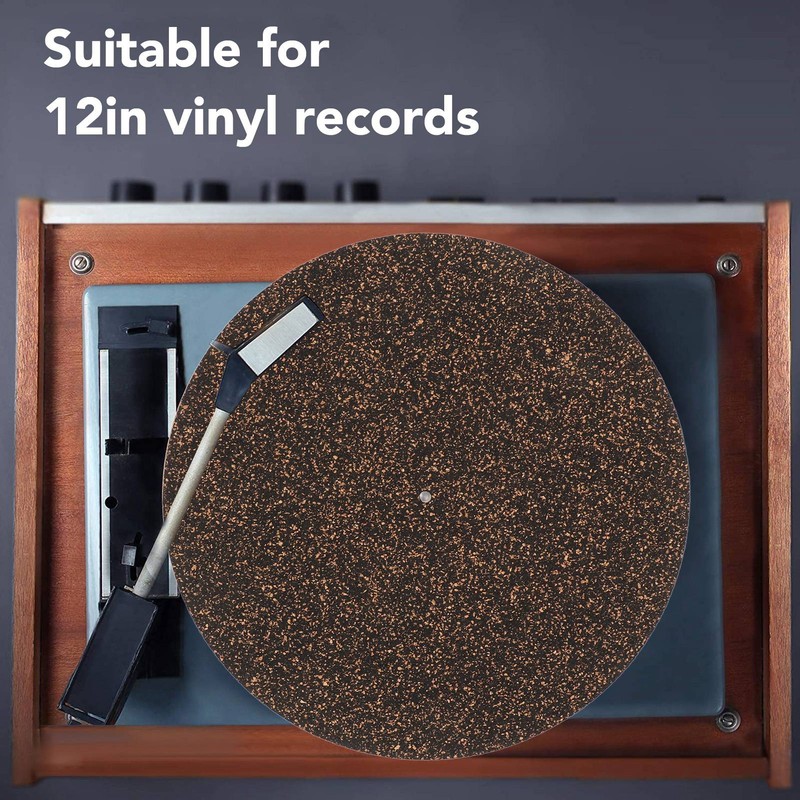 4mm Cork Turntable Mat Slip Resistant Antistatic Shock Proof Durable