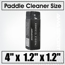 PICKLETECH Pickleball Paddle Eraser - Carbon Fiber Pickle Ball Racket Cleaner - One Piece Construction Paddle Eraser - Superior Residue Removal & Maximum Stain Adhesion - Rectangle Black