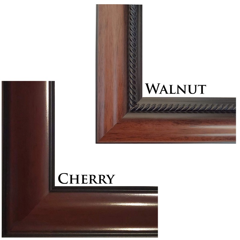 UCLA Diploma Frame - Photo Option #2 - Walnut Frame