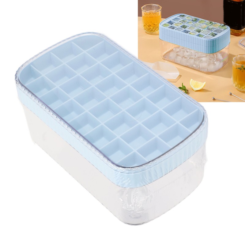 Ice Tray Stackable Large Capacity Household Summer Silicone Blue Ice