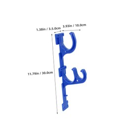 Kisangel 1 Set Net Hook Cleaning Tools Net Fence Holder Pour Coat Hangers Pool Tool Hanger Supplies Pool Accessory Hooks Heater Garage Storage Hanger Fence Hose Hook Pool Hanging Hooks Pole