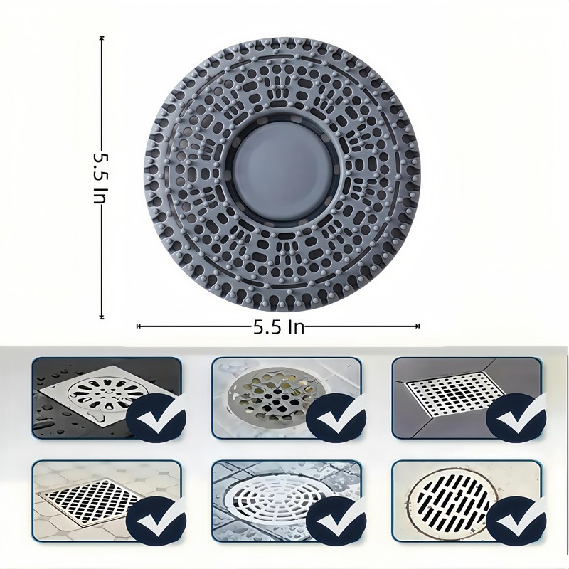 WJCCLYJC 5.5 in Shower Hair Drain Catcher with Weighted Metal