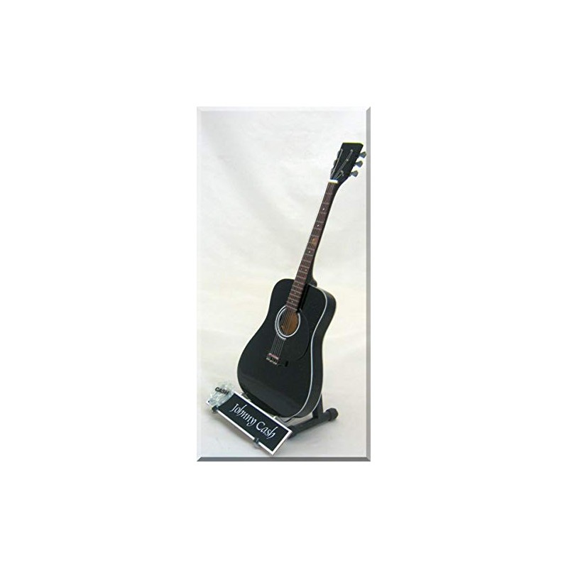 ARTSTUDIO35 Johnny Cash Miniature Guitar Black with Plectrum