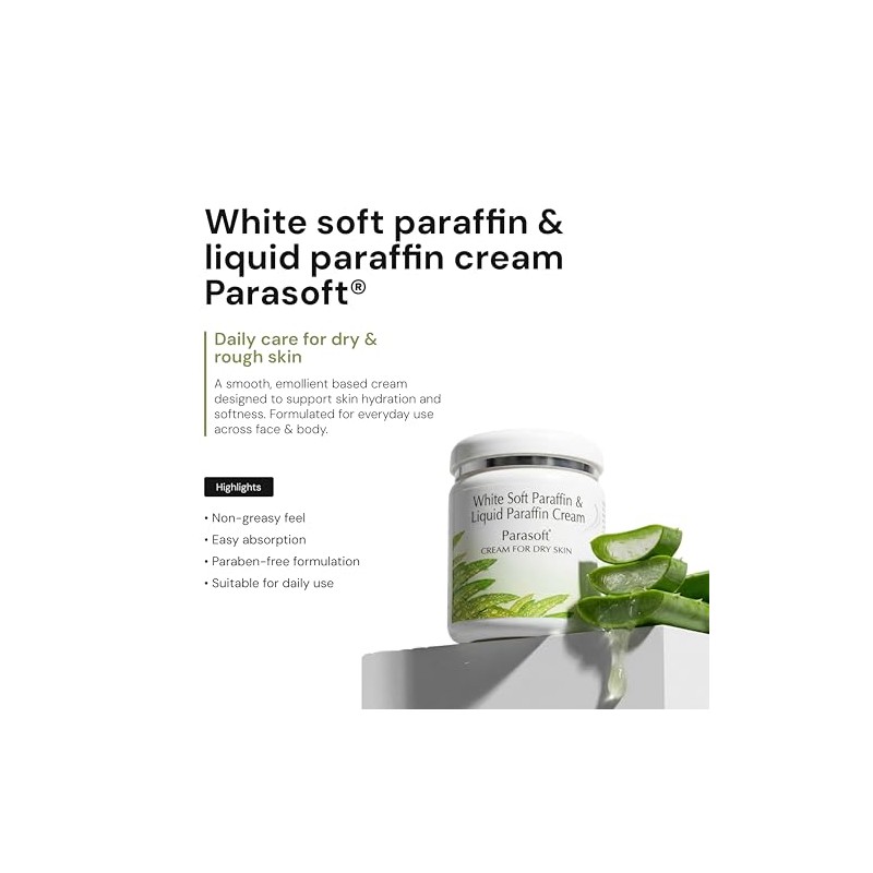 Parasoft Cream for dry skin, Paraben free with Aloe vera
